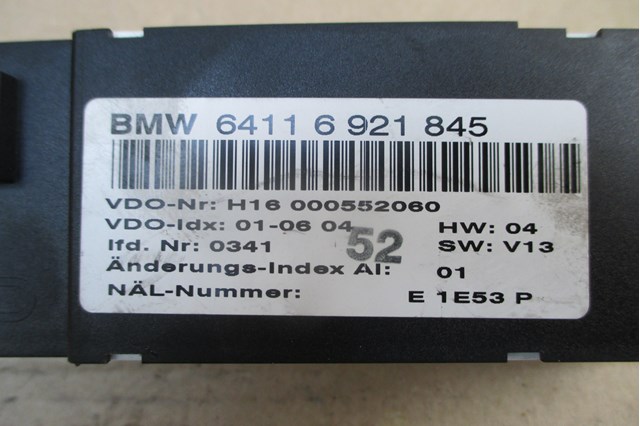 BMW 64116921845 Блок управления режимами отопления/кондиционирования в наличии Тернополь
