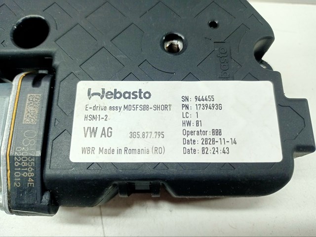 3G5877795 VAG Мотор привода люка купить в Львов