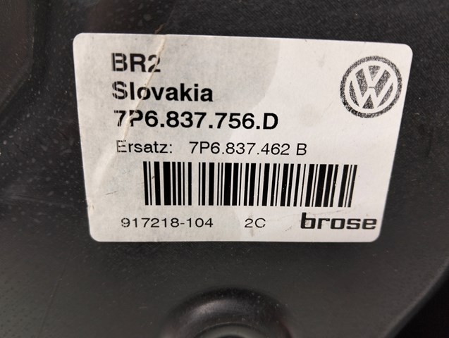 VAG 7P6837756D Стеклоподъемник передней правой двери в наличии Кривой Рог