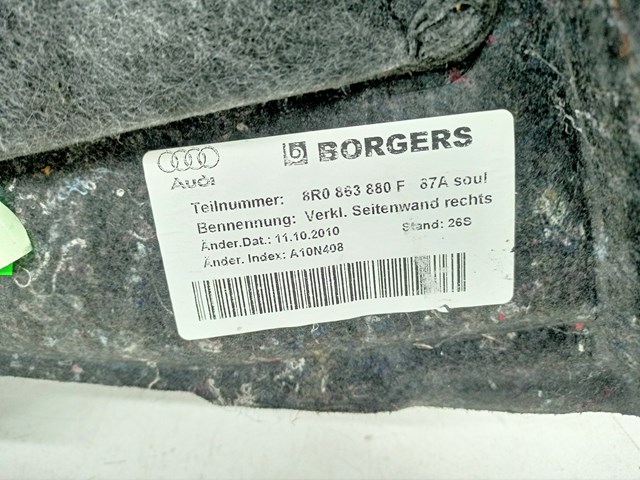 VAG 8R0863880F87A Облицовка багажного отсека правая в наличии Винница