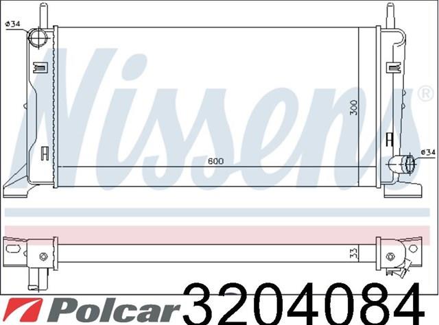 POLCAR 3204084 Радиатор охлаждения двигателя в наличии Черкассы