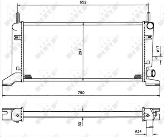 Радиатор охлаждения двигателя 320408A3 POLCAR