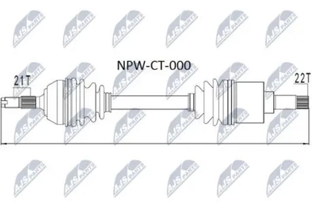 Привод передний левый NPWCT000 NTY