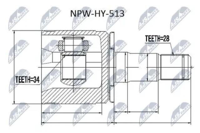 Граната внутренняя передняя левая NPWHY513 NTY