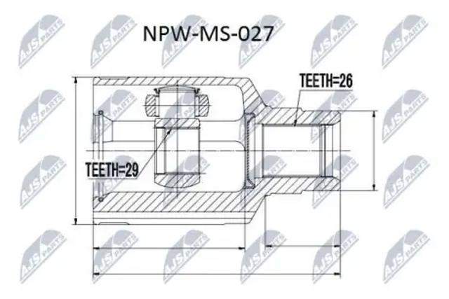Граната внутренняя передняя правая NPWMS027 NTY