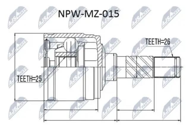 Граната внутренняя передняя правая NPWMZ015 NTY