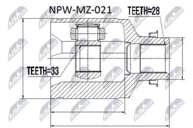 Шарнир привода внутренний NPWMZ021 NTY