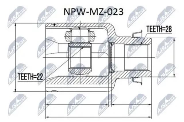 Шарнир привода внутренний NPWMZ023 NTY