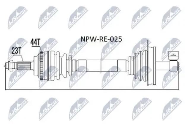 Вал привода, передний левый NPWRE025 NTY