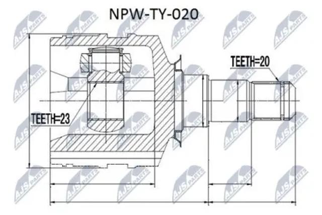 ШРУС внутренний передний правый NPWTY020 NTY