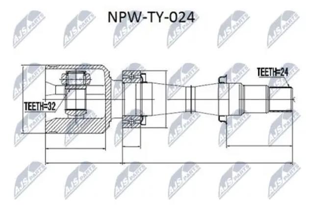 Шарнир привода внутренний NPWTY024 NTY