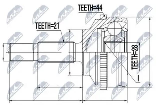 Граната колесная NPZRE043 NTY