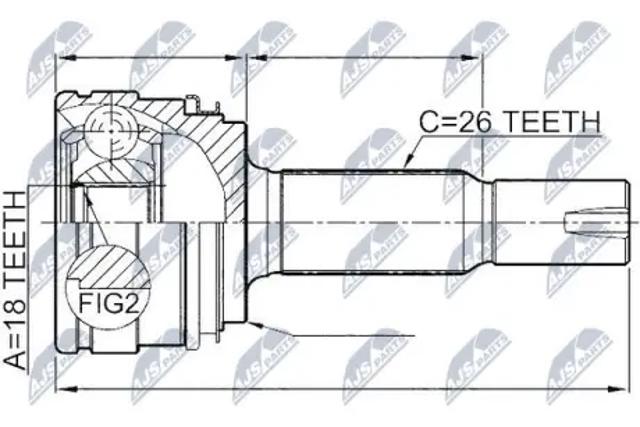ШРУС внешний передний, правый NPZTY085 NTY