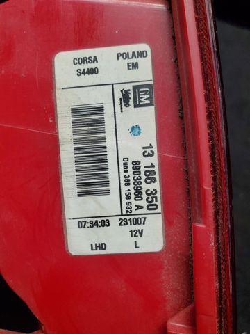 13186350 OPEL Фонарь задний левый купить в Кривой Рог