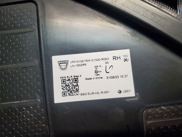 RENAULT 260101001R Правая фара в наличии Харьков