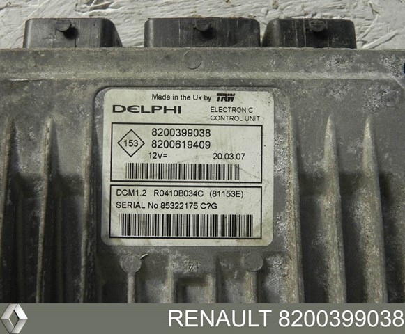 8200399038 RENAULT Модуль управления (ЭБУ) двигателем купить в Киев