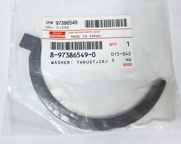 ISUZU 8973865490 Полукольцо упорное (разбега) коленвала, STD, комплект в наличии Полтава