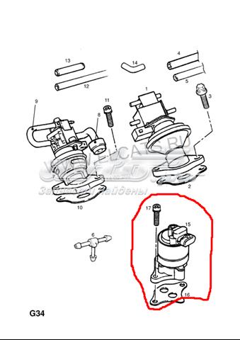 Клапан EGR, рециркуляции газов 17094107 OPEL