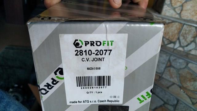 ШРУС внутренний передний левый 28102077 PROFIT