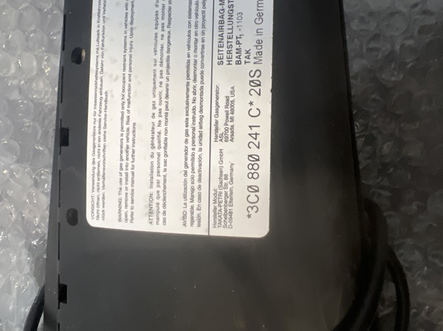 3C0880241C VAG Подушка безопасности (AIRBAG) спинки сиденья левого купить в Полтава