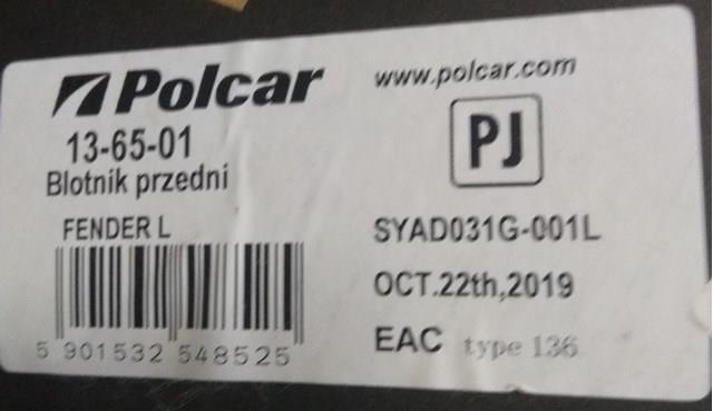POLCAR 136501 Крыло переднее левое в наличии Запорожье
