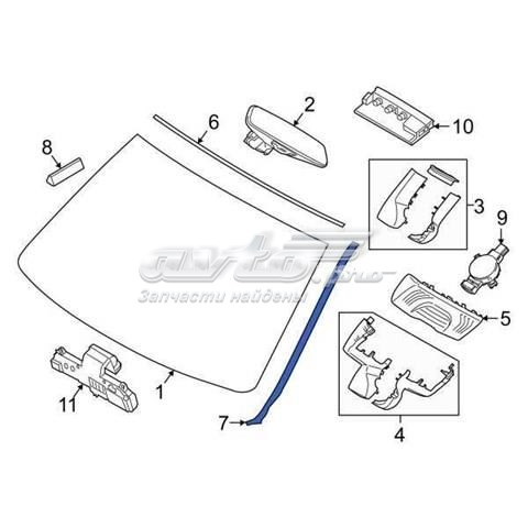 51317463527 BMW Молдинг лобового стекла левый купить в Ровно