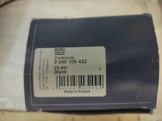BERU ZS432 Катушка зажигания в наличии Днепр