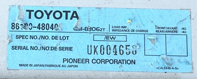 TOYOTA 8610048040 в наличии Одесса