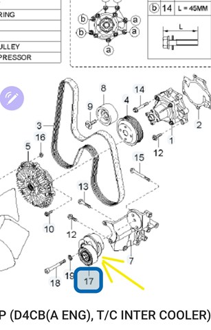 Натяжитель приводного ремня 252814A000 HYUNDAI