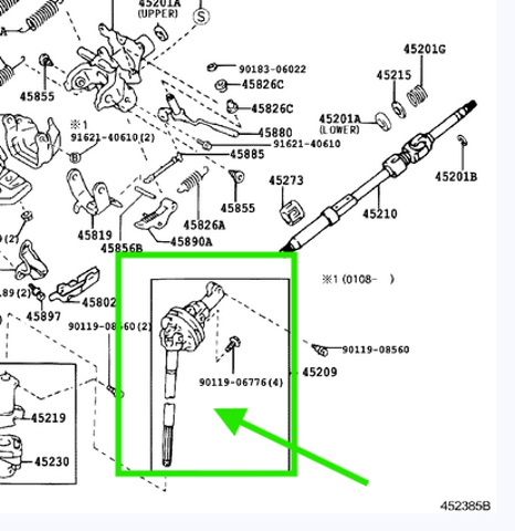 4529060030 TOYOTA Вал рулевой колонки нижний купить в Каменское