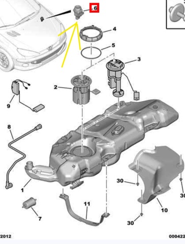 Датчик отключения топливного насоса 636654 PEUGEOT