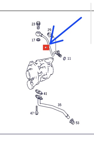 Подача масляная труба A6111800120 MERCEDES