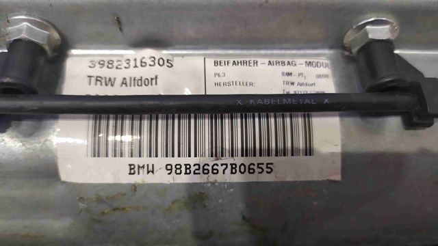 Подушка безопасности, пассажирская 3982316305 BMW