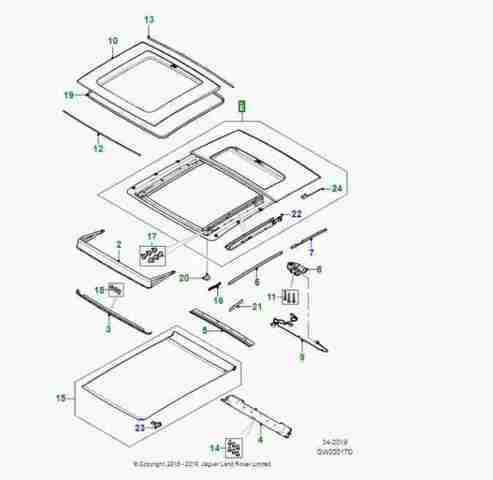 Детали люков облицовки кузова C2D48588 JAGUAR