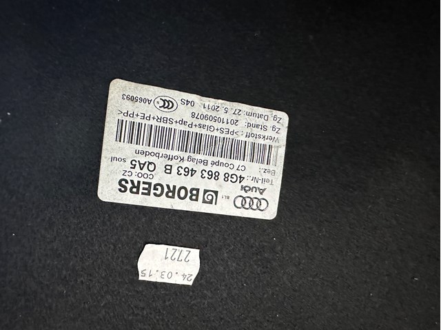 VAG 4G8863463BQA5 Облицовка багажного отсека нижняя в наличии Кривой Рог