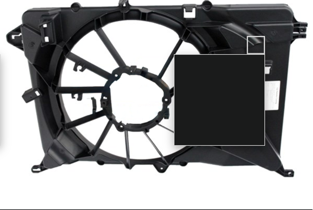 Диффузор радиатора охлаждения в сборе с мотором TQ55160 TQPARTS
