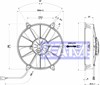 Вентилятор 11" spal 24v тянущий 11050034