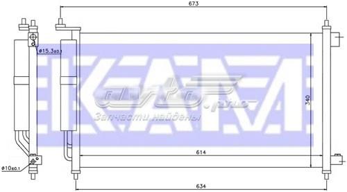 Трубопроводы и радиатор кондиционера 22040212 KAM