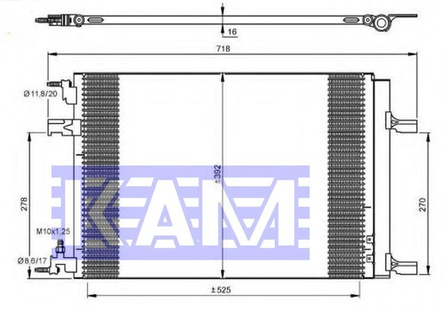 Радиатор кондиционера 22040258 KAM
