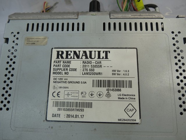 RENAULT 281153855R Магнитола в наличии Винница