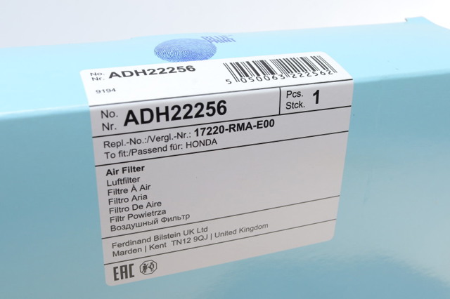 Воздушный фильтр двигателя ADH22256 BLUE PRINT