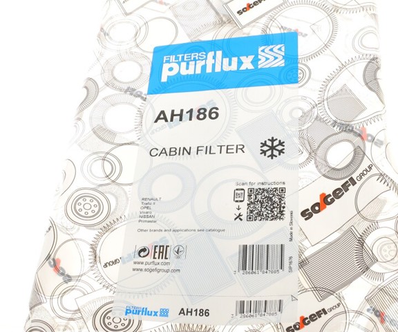 Фильтр воздушный отопителя AH186 PURFLUX