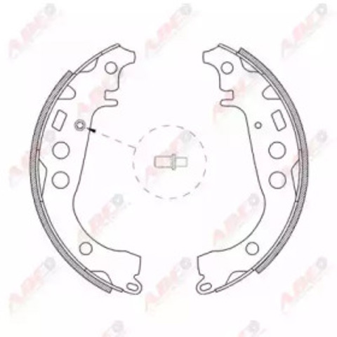 Задние барабанные колодки C02059ABE ABE