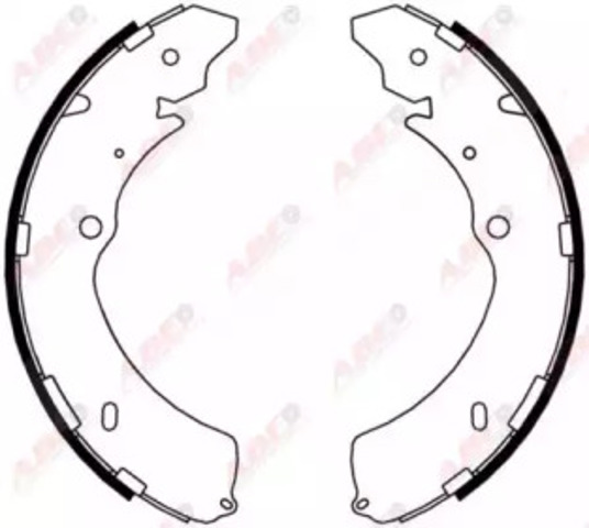 Барабанные тормозные колодки C09009ABE ABE