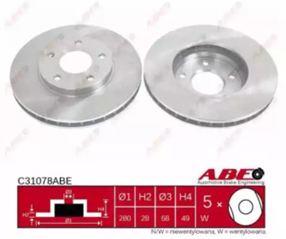C31078ABE Диск тормозной передний купить Запорожье