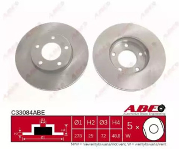 ABE C33084ABE Передние тормозные диски в наличии Житомир