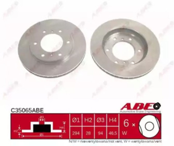 Тормоз дисковый передний C35065ABE ABE