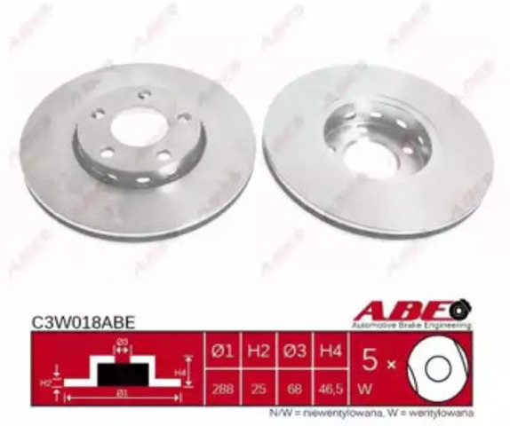 Ротор тормозной C3W018ABE ABE