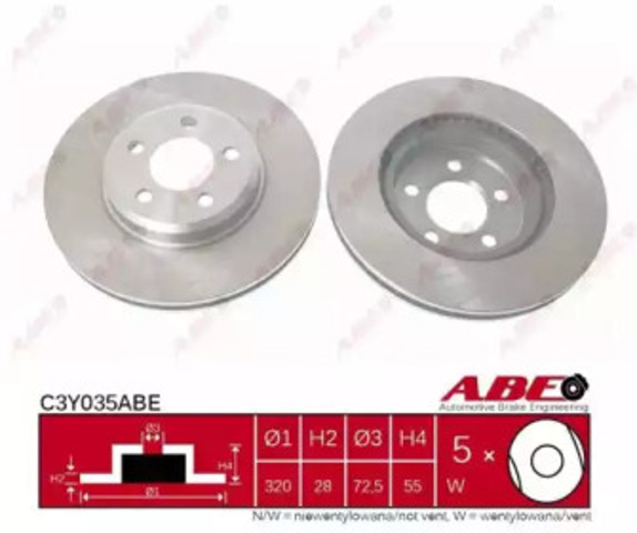 Ротор тормозной C3Y035ABE ABE