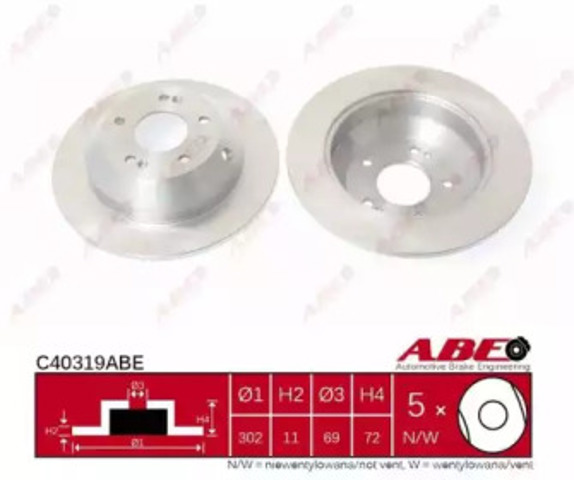 Задний дисковый тормоз C40319ABE ABE